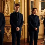 Dhampir guardians at the Royal Tour. From left - Unknown Guardian, Eddie, Meredith, Rose.